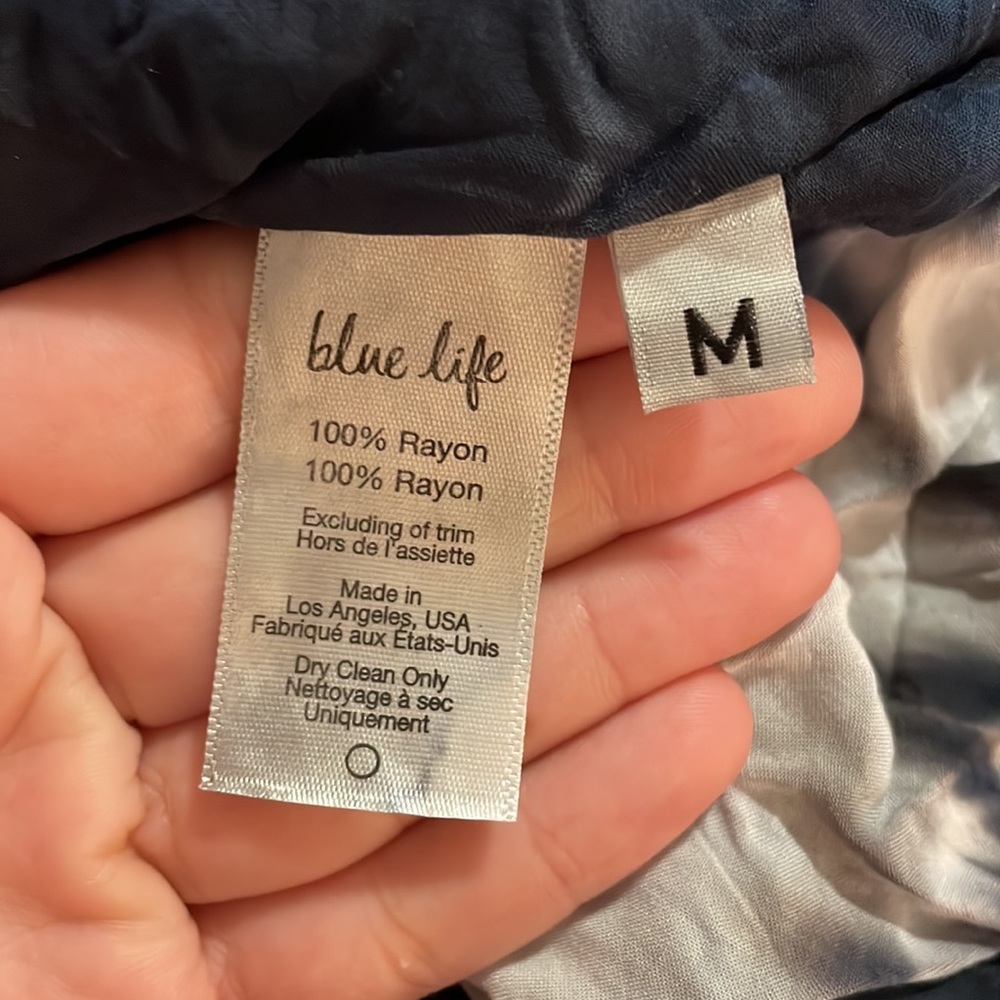 Blue Life Scarf Dress in Blue/White Tie Dye SZ M/L EUC - Picture 8 of 8